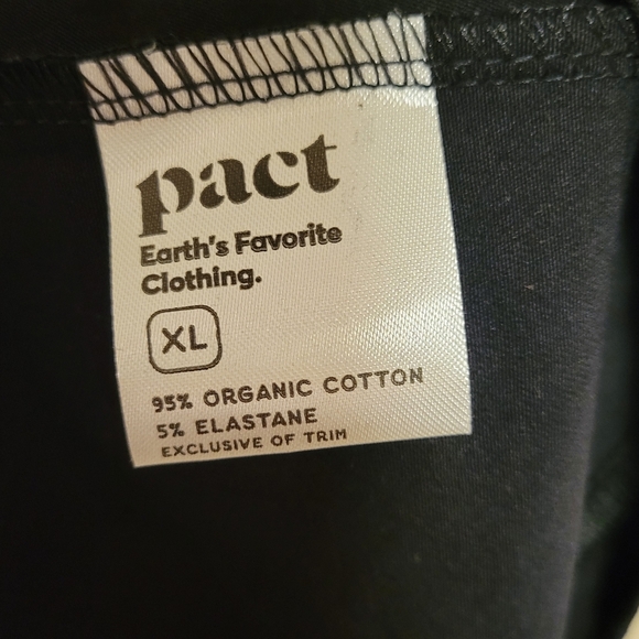 Pact Women's Organic Cotton Fit & Flare Midi Party Dress Pockets Size XL Black - Picture 7 of 12